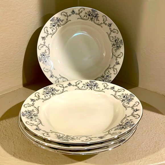 VTG- Johann Haviland Bavaria Rhineland 4 Wide Rimmed Soup Bowls - Picture 1 of 10